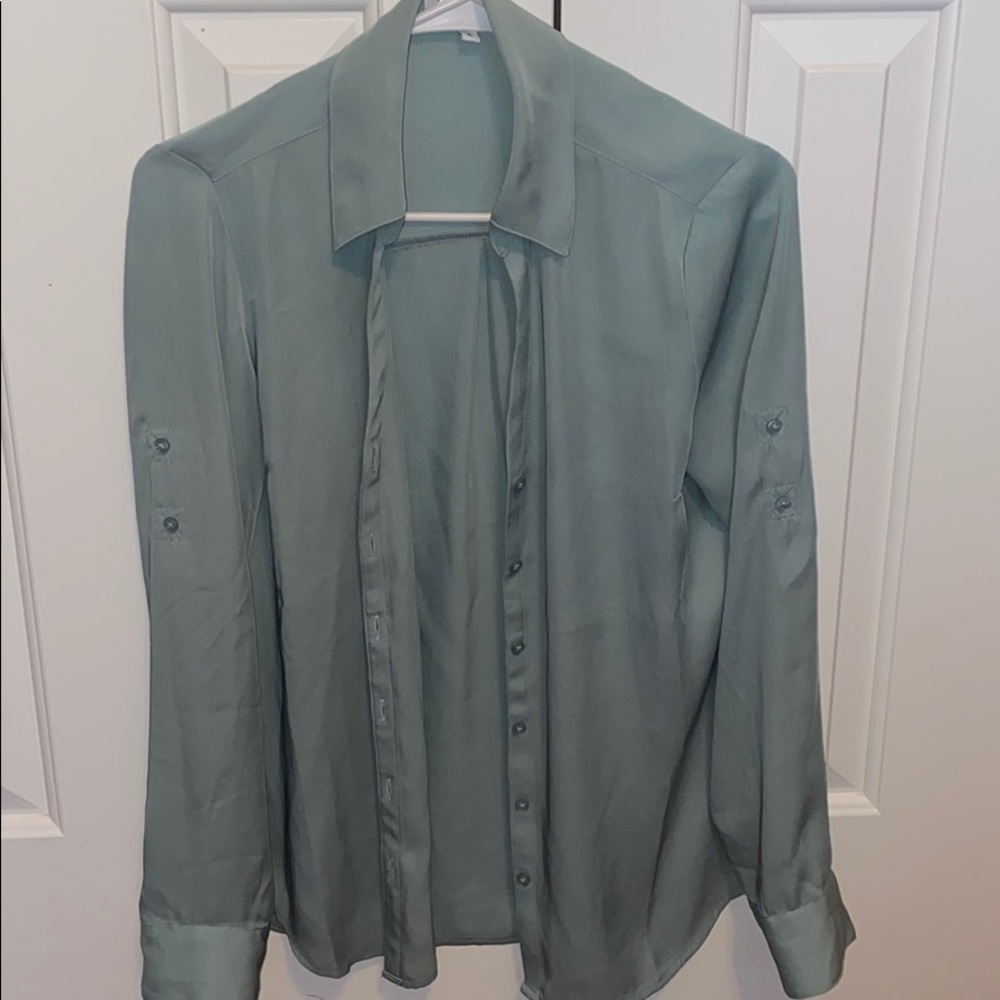 Mint green dress shirt (express)